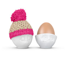 Load image into Gallery viewer, Our Egg Cup Hats are crocheted by hand from wool in Germany and available in different colors. Now in the U.S. for the first time. Matches Egg Cups from FIFTYEIGHT PRODUCTS.
