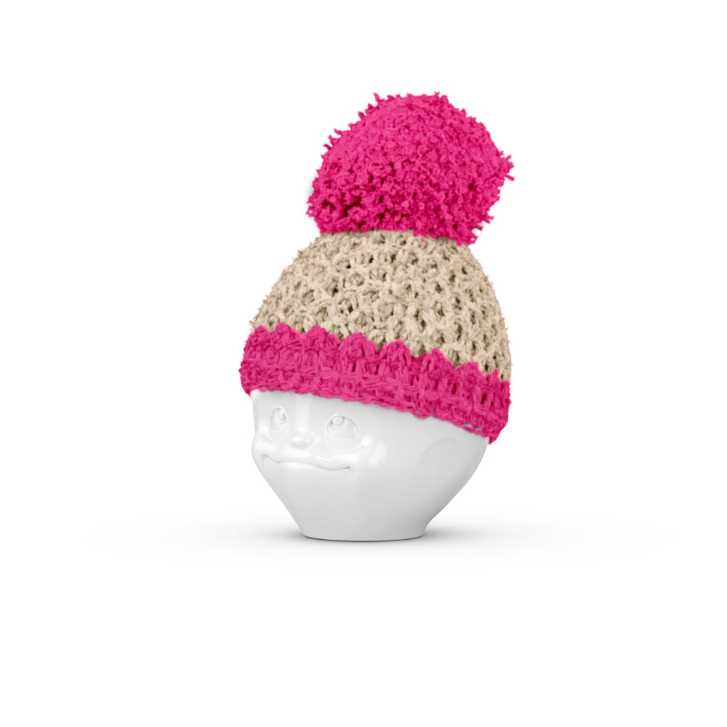 Our Egg Cup Hats are crocheted by hand from wool in Germany and available in different colors. Now in the U.S. for the first time. Matches Egg Cups from FIFTYEIGHT PRODUCTS.
