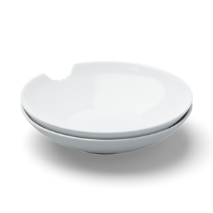 Small Deep Plates with Bite Mark (Set of 2)