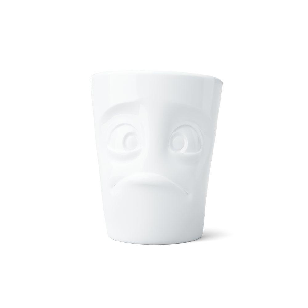 Coffee Mug with Handle, Baffled Face