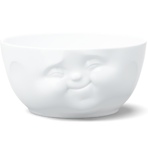 Big Porcelain Serving Bowl, 'Munching' Face