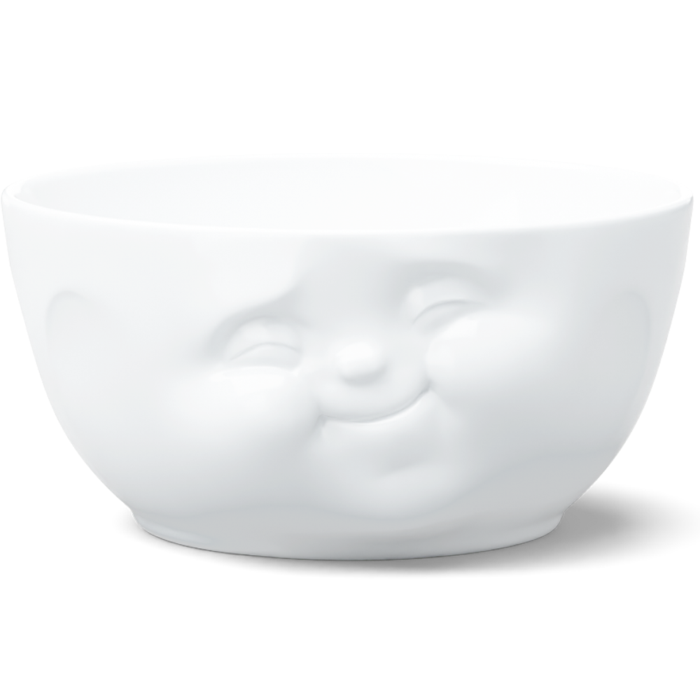 Big Porcelain Serving Bowl, 'Munching' Face