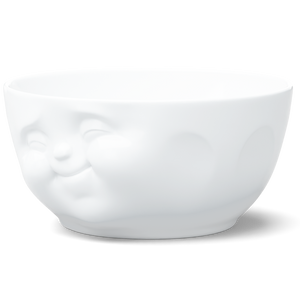 Big Porcelain Serving Bowl, 'Munching' Face