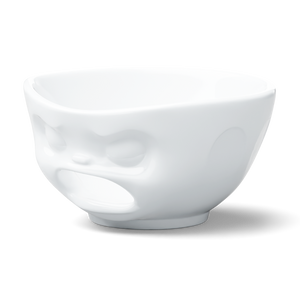 Premium extra large porcelain bowl in white from the porcelain product family of fun dishware by FIFTYEIGHT Products. Offers 33 oz capacity with hole in front for fun effect to serve snacks. Dishwasher and microwave safe bowl featuring a sculpted ‘barfing’ facial expression. Shipped in exclusively designed gift box.