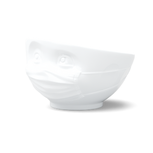16 Oz. Bowl, Hopeful Face, White