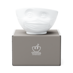 16 Oz. Bowl, Hopeful Face, White