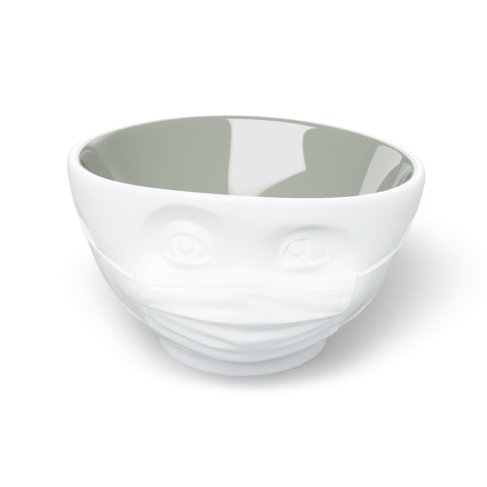 16 Oz. Bowl, Hopeful Face, White (Stone Color Inside)
