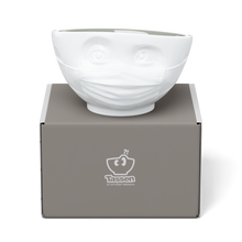 Load image into Gallery viewer, 16 Oz. Bowl, Hopeful Face, White (Stone Color Inside)
