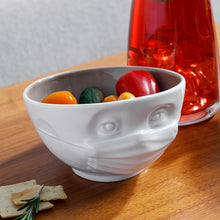 Load image into Gallery viewer, 16 Oz. Bowl, Hopeful Face, White (Stone Color Inside)
