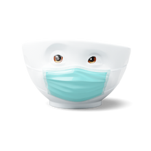 Load image into Gallery viewer, 16 Oz. Bowl, Hopeful Face, LIMITED EDITION with Colorful Eyes and Mask
