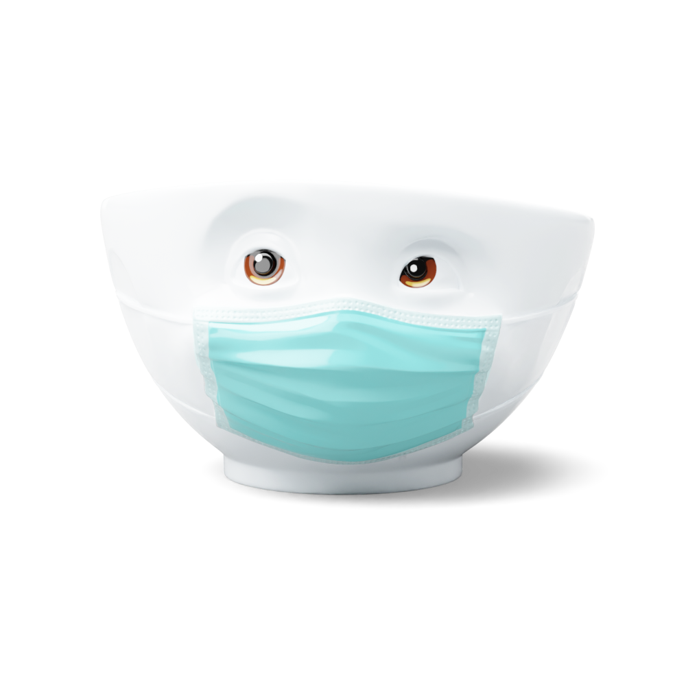 16 Oz. Bowl, Hopeful Face, LIMITED EDITION with Colorful Eyes and Mask