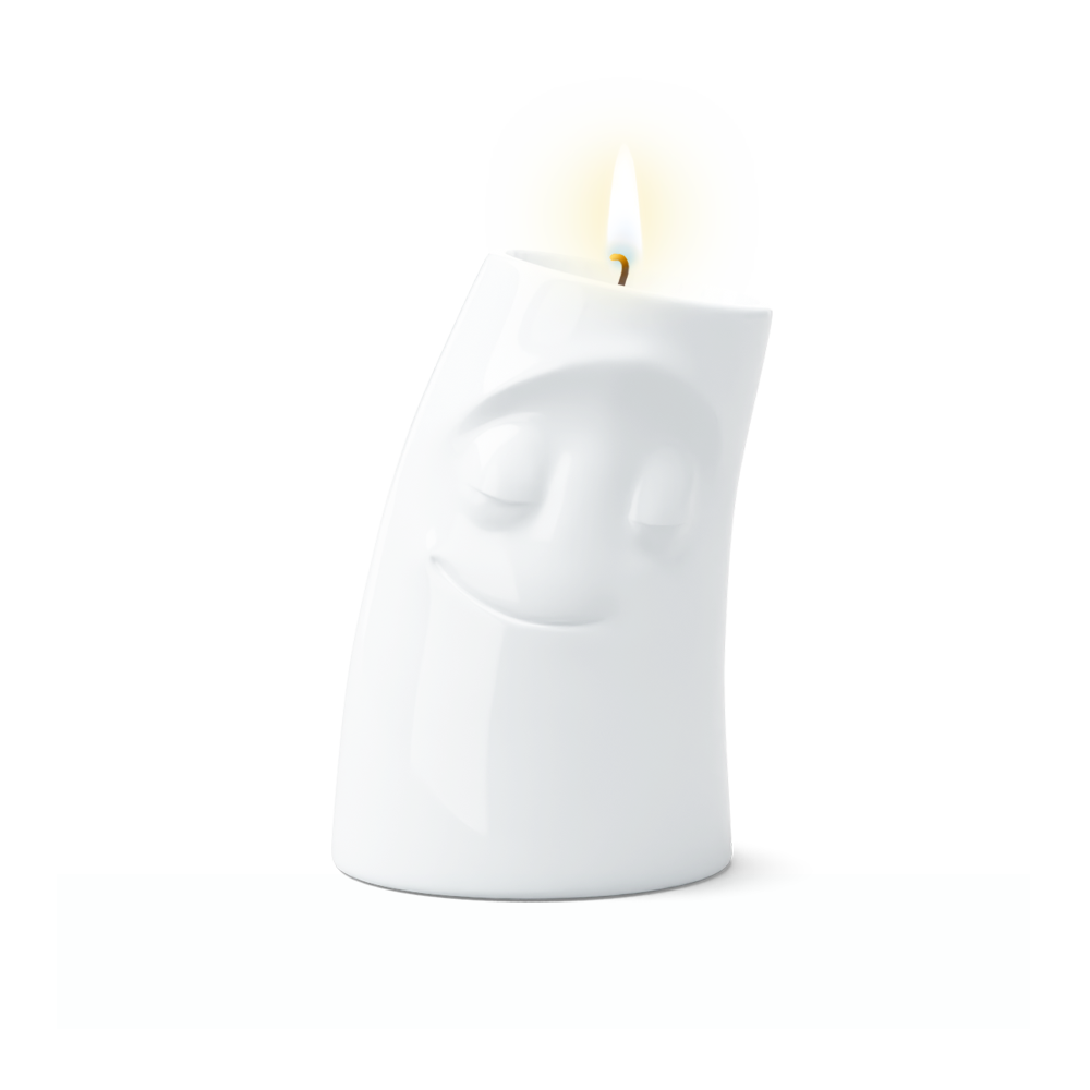 Candle Cuddler, Cuddly Face, Tall Candleholder