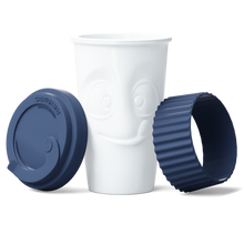 Load image into Gallery viewer, Mug To Go Tasty – Navy Blue Color (No Handle, Protective Sleeve)
