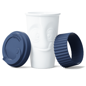Mug To Go Tasty – Navy Blue Color (No Handle, Protective Sleeve)