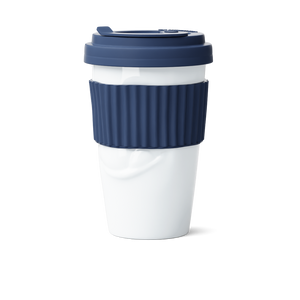 Mug To Go Tasty – Navy Blue Color (No Handle, Protective Sleeve)