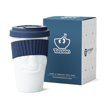 Load image into Gallery viewer, Mug To Go Tasty – Navy Blue Color (No Handle, Protective Sleeve)
