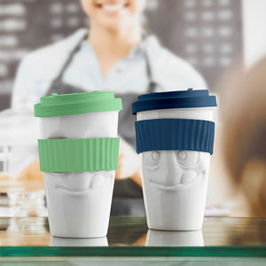 Mug To Go Tasty – Navy Blue Color (No Handle, Protective Sleeve)