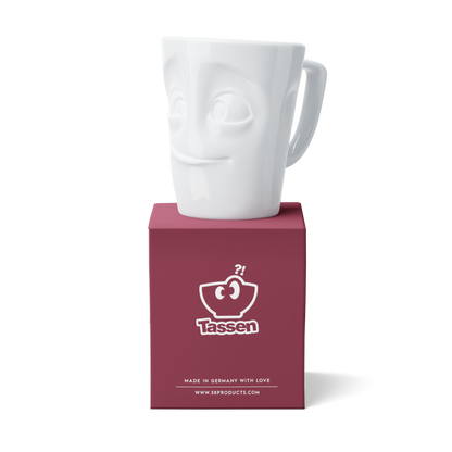 XL Coffee Mug with Handle, Ready Face