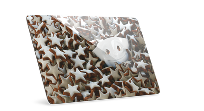 Serve a sandwich on a fun board with the "Cinnamon Stars" design from the TASSEN series of trusty breakfast boards, perfect for making sandwiches or eating breakfast. Crafted in Germany from resopal.