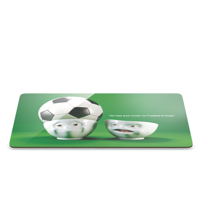 Serve a sandwich on a fun board with cool artwork perfect for soccer fans!

The "Soccer Going Round My Head" design from our series of trusty breakfast boards, perfect for making sandwiches or eating breakfast. &nbsp;

Material: Resopal