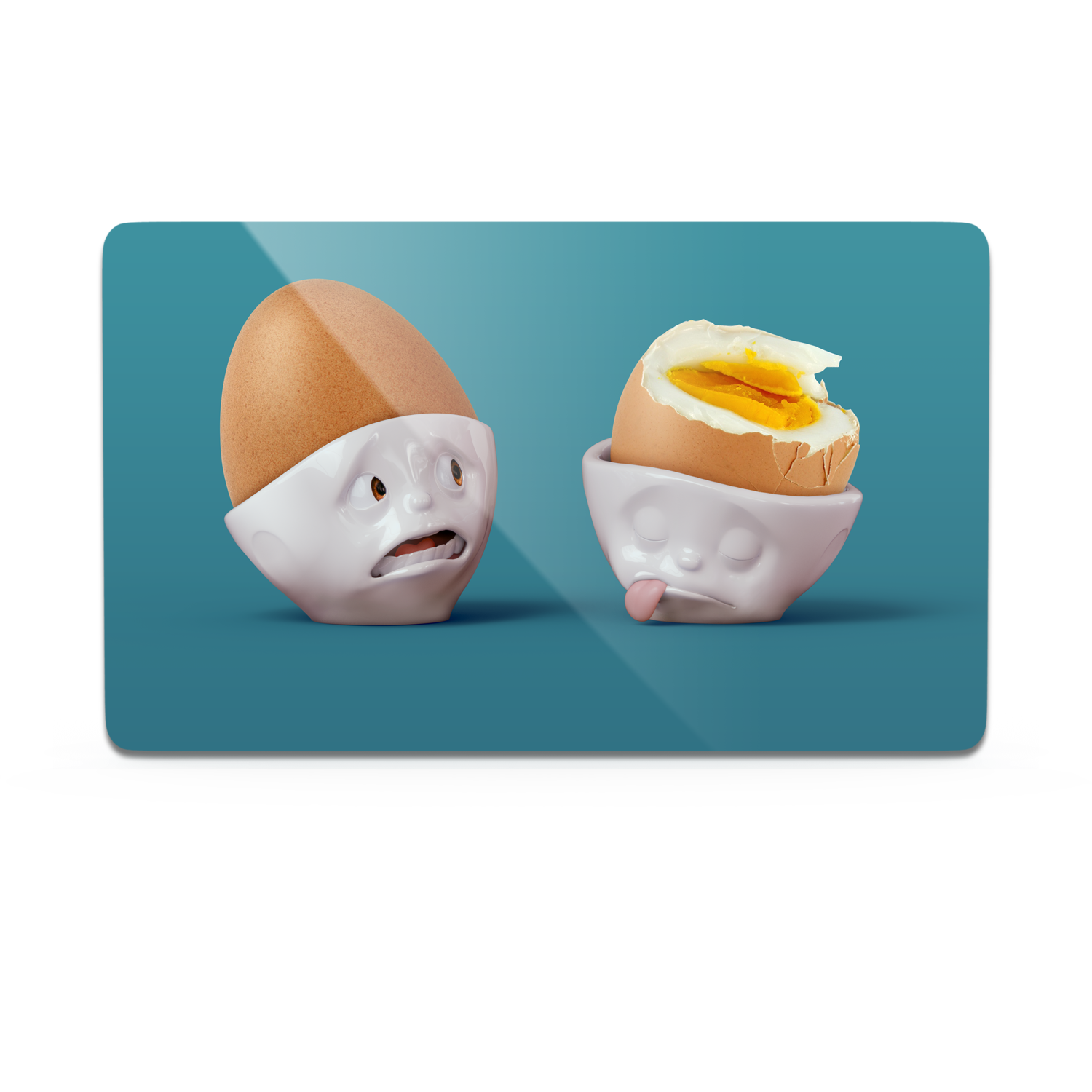 Serve a sandwich on a fun board with the "Half as Bad" design from the series of trusty breakfast boards, perfect for making sandwiches or eating breakfast. Crafted in Germany from resopal.