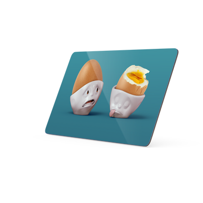 Serve a sandwich on a fun board with the "Half as Bad" design from the series of trusty breakfast boards, perfect for making sandwiches or eating breakfast. Crafted in Germany from resopal.