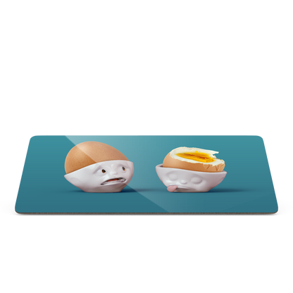 Serve a sandwich on a fun board with the "Half as Bad" design from the series of trusty breakfast boards, perfect for making sandwiches or eating breakfast. Crafted in Germany from resopal.