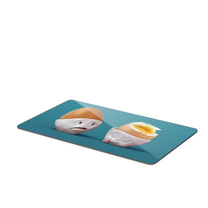 Serve a sandwich on a fun board with the "Half as Bad" design from the series of trusty breakfast boards, perfect for making sandwiches or eating breakfast. Crafted in Germany from resopal.