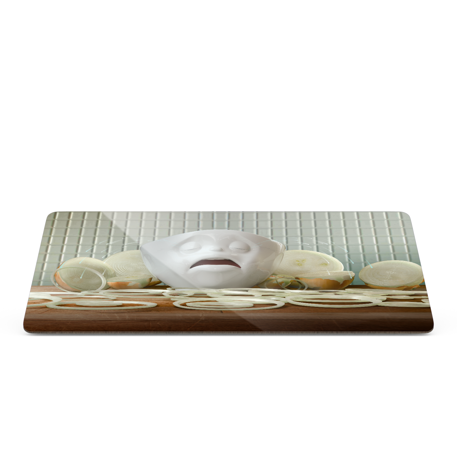 Serve a sandwich on a fun board with the "Bowls Don't Cry" design from the series of trusty breakfast boards, perfect for making sandwiches or eating breakfast. Crafted in Germany from resopal.