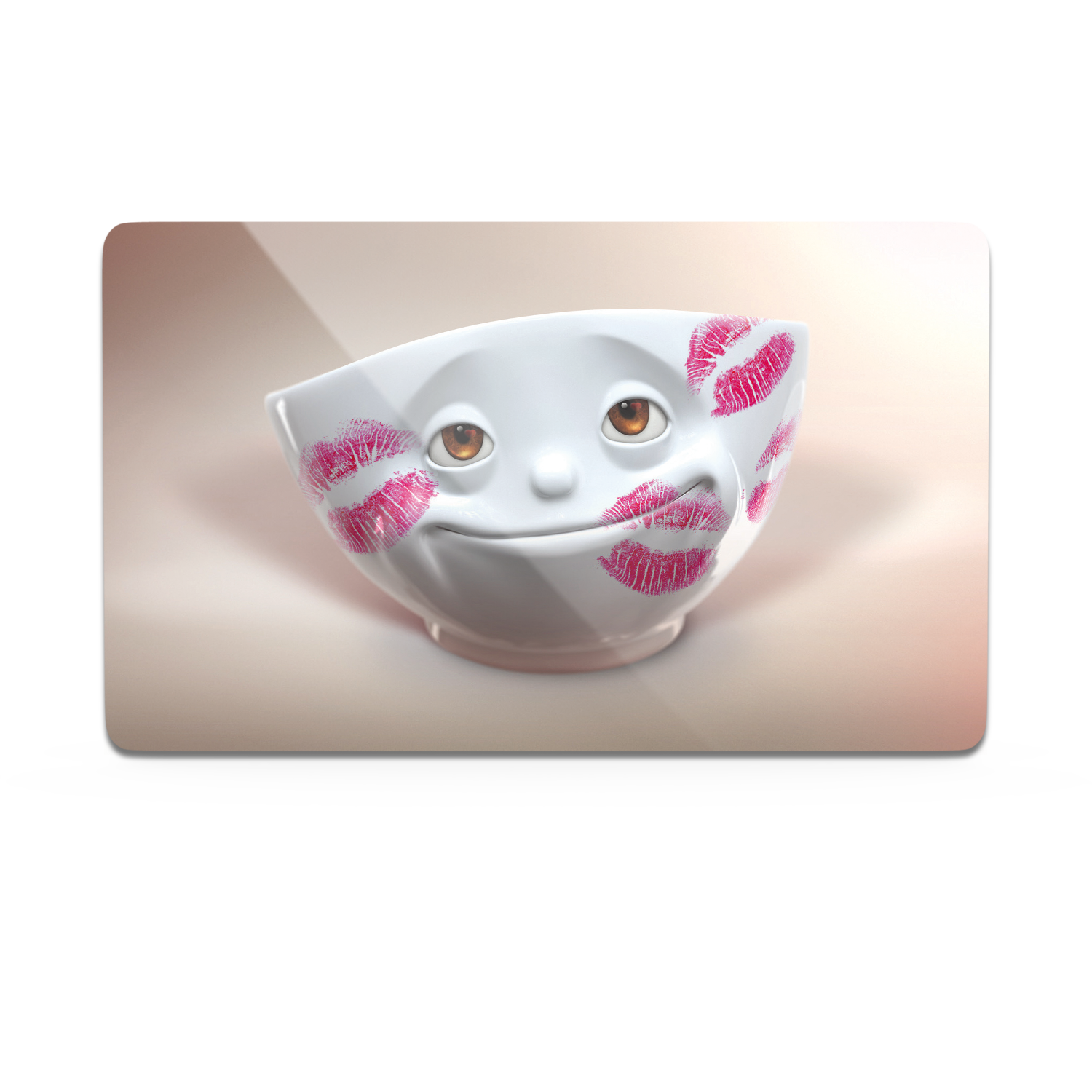 Serve a sandwich on a fun board with the "Kisses" design from the series of trusty breakfast boards, perfect for making sandwiches or eating breakfast. Crafted in Germany from resopal.