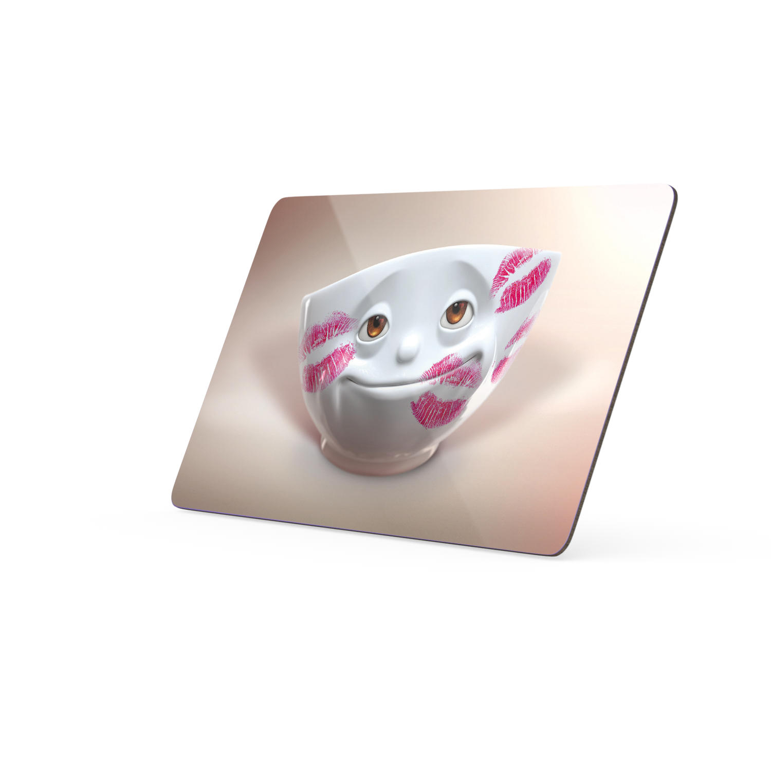 Serve a sandwich on a fun board with the "Kisses" design from the series of trusty breakfast boards, perfect for making sandwiches or eating breakfast. Crafted in Germany from resopal.