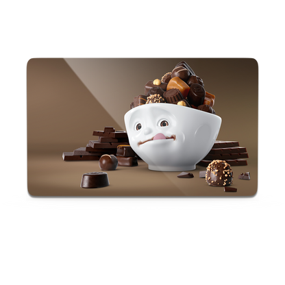 Serve a sandwich on a fun board with the "Sweet Choco" design from the series of trusty breakfast boards, perfect for making sandwiches or eating breakfast. Crafted in Germany from resopal.