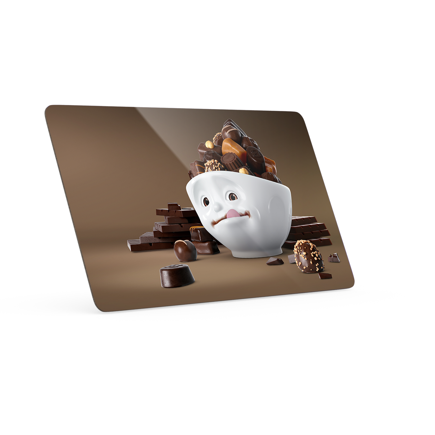 Serve a sandwich on a fun board with the "Sweet Choco" design from the series of trusty breakfast boards, perfect for making sandwiches or eating breakfast. Crafted in Germany from resopal.