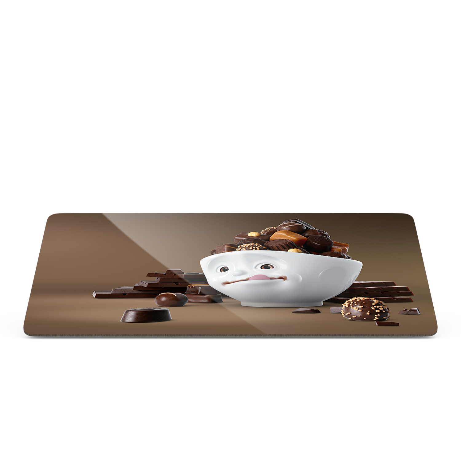 Serve a sandwich on a fun board with the "Sweet Choco" design from the series of trusty breakfast boards, perfect for making sandwiches or eating breakfast. Crafted in Germany from resopal.