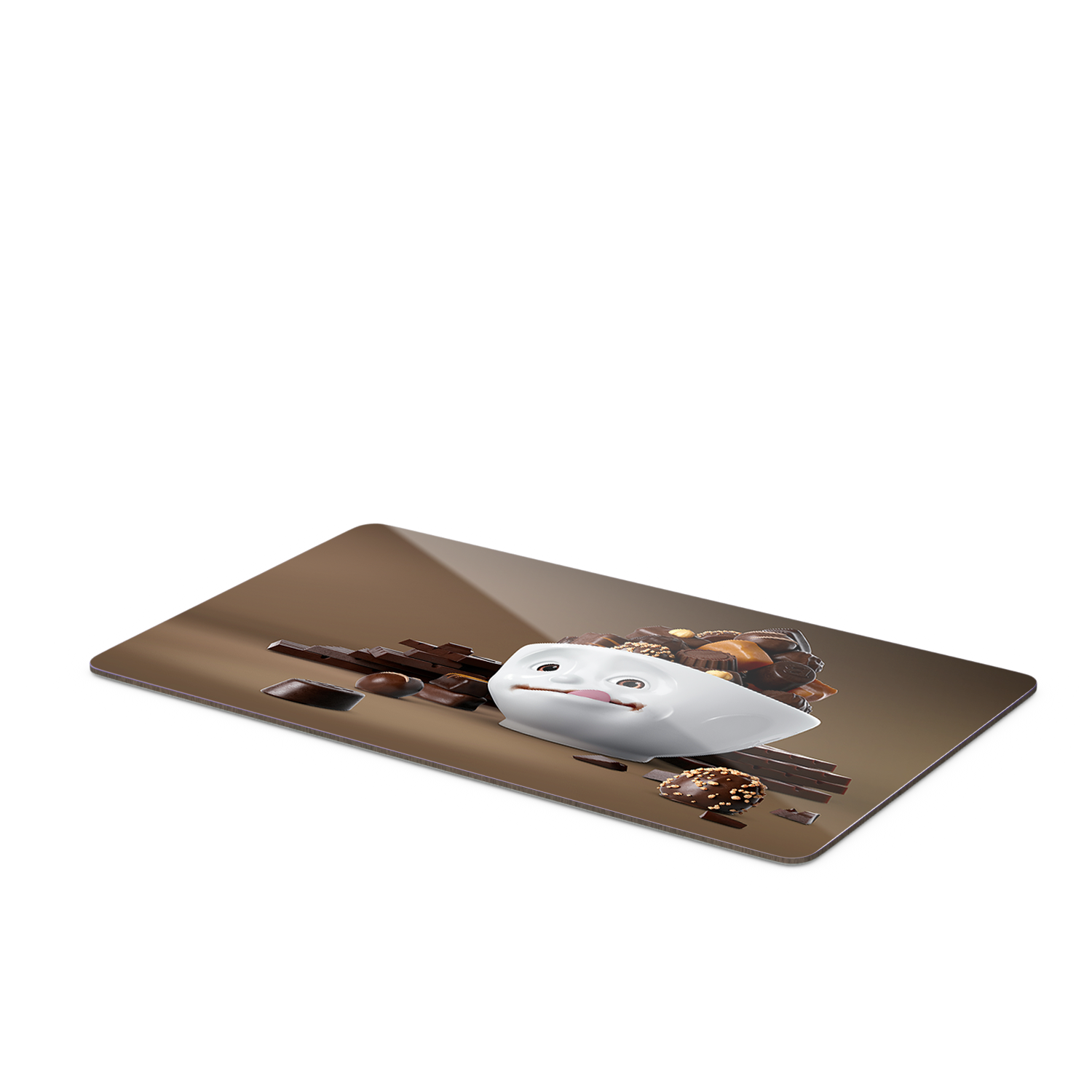 Serve a sandwich on a fun board with the "Sweet Choco" design from the series of trusty breakfast boards, perfect for making sandwiches or eating breakfast. Crafted in Germany from resopal.