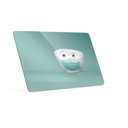 Serve a sandwich on a fun board with the "Hopeful" design from the series of trusty breakfast boards, perfect for making sandwiches or eating breakfast. Crafted in Germany from resopal.