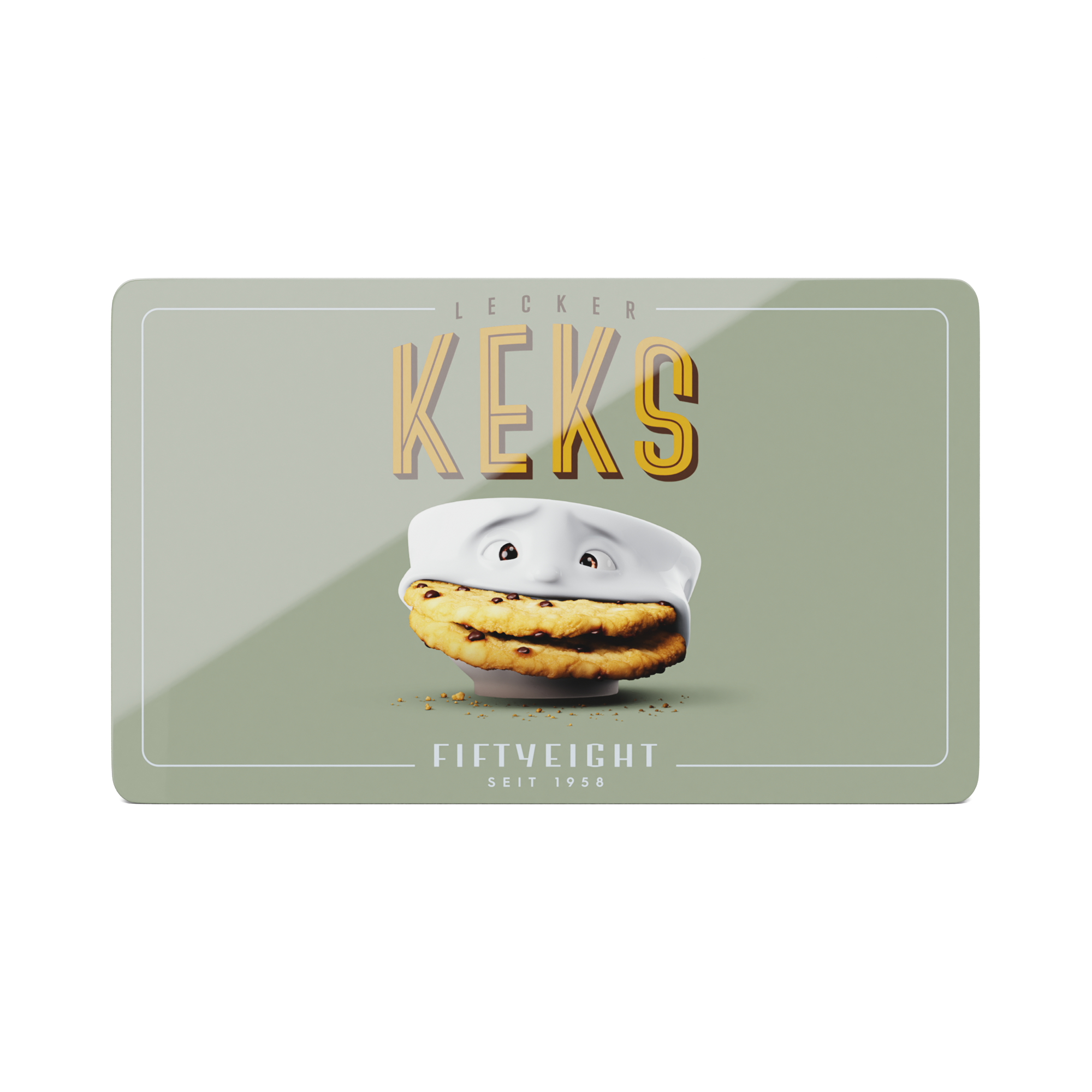 Serve a sandwich on a fun board with the "Tasty Cookie" design from the series of trusty breakfast boards, perfect for making sandwiches or eating breakfast. Crafted in Germany from resopal.