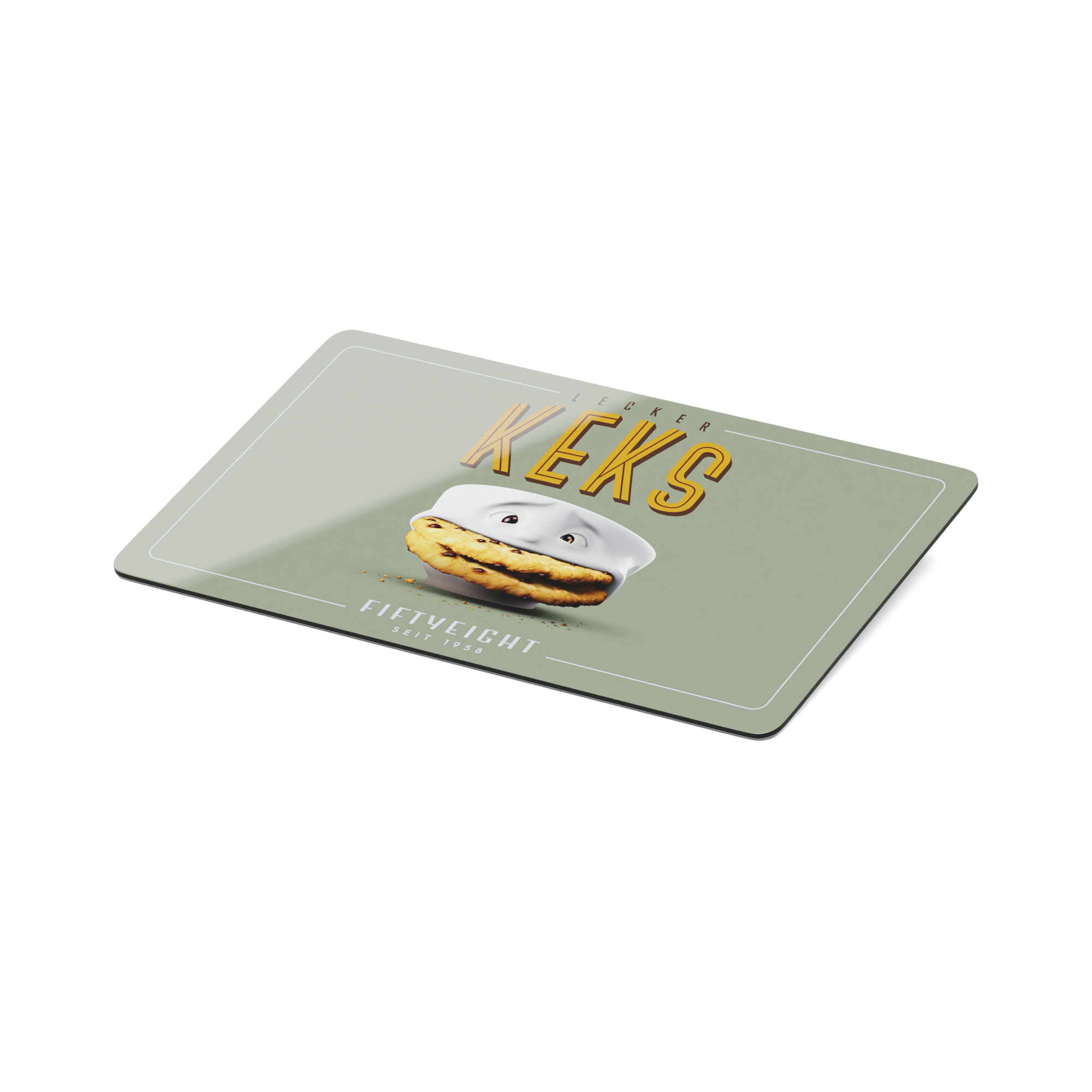 Serve a sandwich on a fun board with the "Tasty Cookie" design from the series of trusty breakfast boards, perfect for making sandwiches or eating breakfast. Crafted in Germany from resopal.