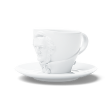 Load image into Gallery viewer, Coffee Cup with Saucer, Wagner Face, TALENT Collection
