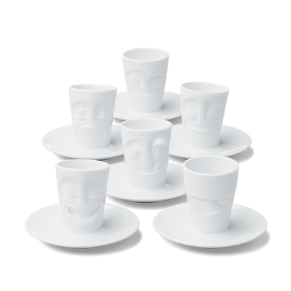 6 Espresso Mugs Bundle (Baffled, Cheery, Grumpy, Impish, Joking, Tasty)