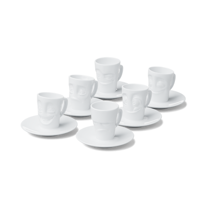 6 Espresso Mugs Bundle (Baffled, Cheery, Grumpy, Impish, Joking, Tasty)