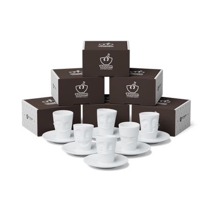6 Espresso Mugs Bundle (Baffled, Cheery, Grumpy, Impish, Joking, Tasty)