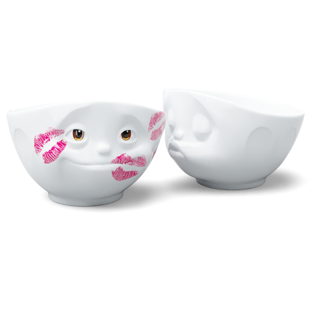 Our Lovebirds Bundle contains the 16 Oz. Bowl Kissing in white &amp; 16 Oz. Bowl Kissed Movie Edition

Our bowls are perfect for crunchy cereals, warming soups, fresh salads, yummy pasta, colourful sweets and much more.

Bundle includes:

16 Oz. Bowl KISSING in White
16 Oz. Bowl KISSED Movie Edition