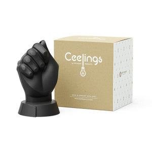 CEELINGS canopy for light fixture with fun Handful of Light design. Home style for the ceiling. 100% Made in Germany by FIFTYEIGHT PRODUCTS according to social and environmental guidelines. Crafted from premium ABS plastic, includes assembly parts.