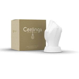 CEELINGS canopy for light fixture with fun Handful of Light design. Home style for the ceiling. 100% Made in Germany by FIFTYEIGHT PRODUCTS according to social and environmental guidelines. Crafted from premium ABS plastic, includes assembly parts.