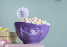 Load image into Gallery viewer, 16 Oz. Bowl, Grinning Face, Purple
