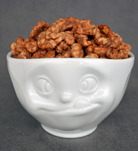Load image into Gallery viewer, 16 ounce capacity porcelain bowl featuring a sculpted ‘tasty’ facial expression. From the TASSEN product family of fun dishware by FIFTYEIGHT Products. Quality bowl perfect for serving cereal, soup, snacks and much more.
