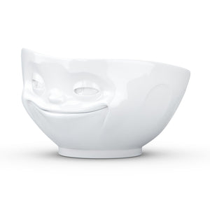 16 ounce capacity porcelain bowl featuring a sculpted ‘grinning’ facial expression. From the TASSEN product family of fun dishware by FIFTYEIGHT Products. Quality bowl perfect for serving cereal, soup, snacks and much more.