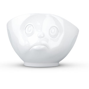 16 ounce capacity porcelain bowl featuring a sculpted ‘sulking’ facial expression. From the TASSEN product family of fun dishware by FIFTYEIGHT Products. Quality bowl perfect for serving cereal, soup, snacks and much more.