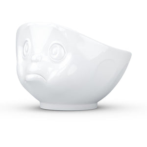 16 ounce capacity porcelain bowl featuring a sculpted ‘sulking’ facial expression. From the TASSEN product family of fun dishware by FIFTYEIGHT Products. Quality bowl perfect for serving cereal, soup, snacks and much more.